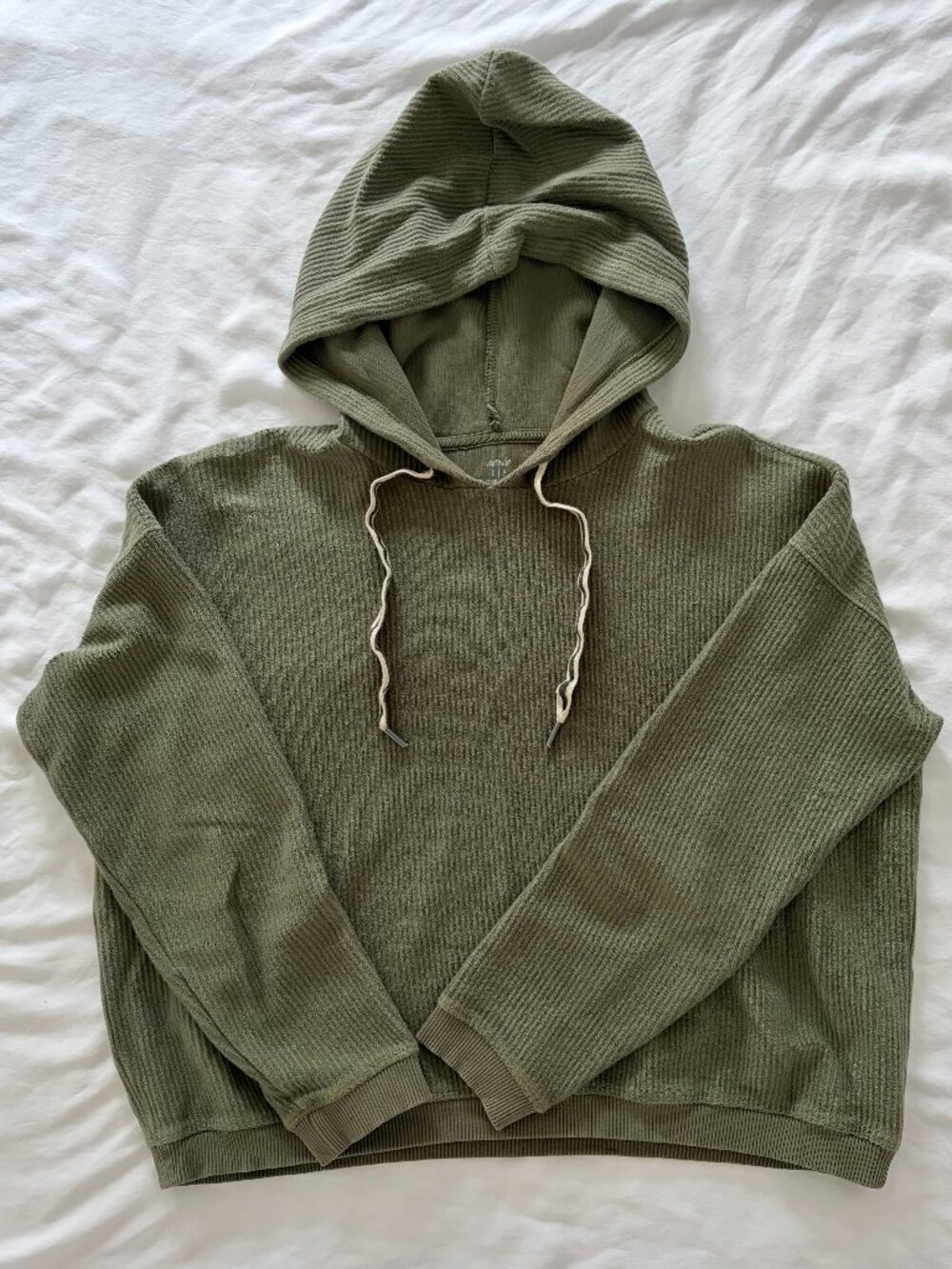 Aerie Small Olive Green Cord Sweatshirt